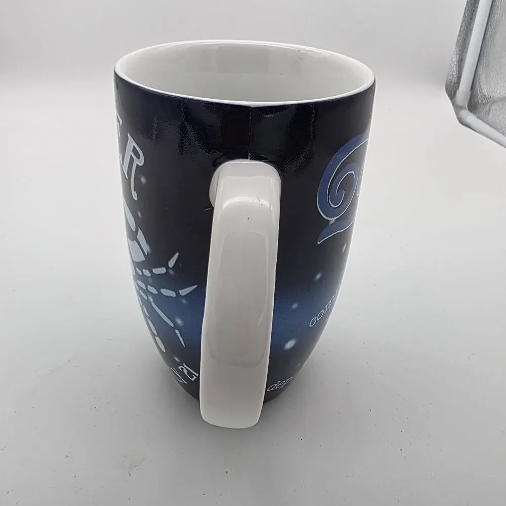 Coventry Cancer Zodiac Mug 18oz Tall Porcelain Astrology Horoscope Blue Crab